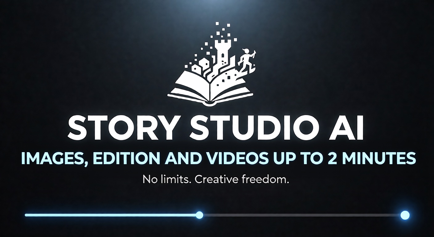 Story Studio AI — images, edition and videos up to 2 minutes. No limits. Creative freedom.